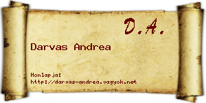 Darvas Andrea névjegykártya