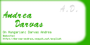 andrea darvas business card